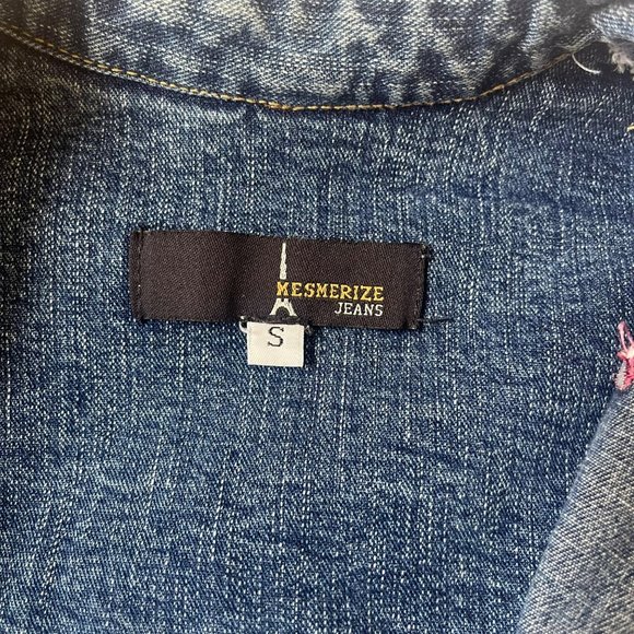 Mesmerize Jeans Embroidered Jean Jacket size small - Picture 5 of 8